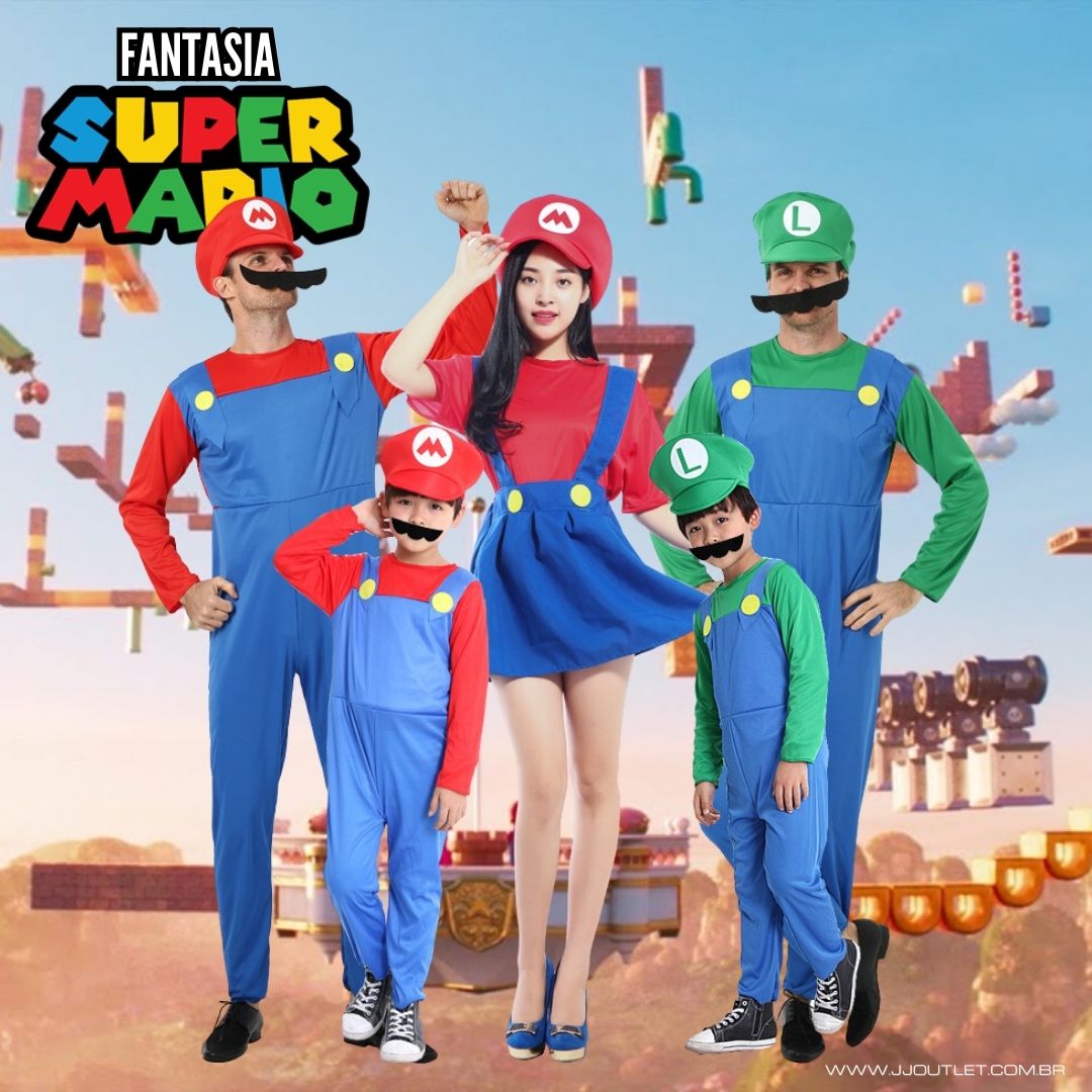 Fantasia Super Mario Bros - Infantil