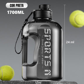 Garrafa de Água Fitness Drop-Proof à Prova de Quedas de 1700ml e 2700ml