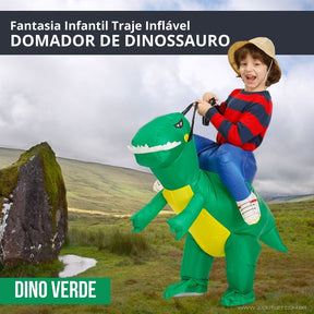 Fantasia Infantil Traje Domador de Dinossauro Inflável