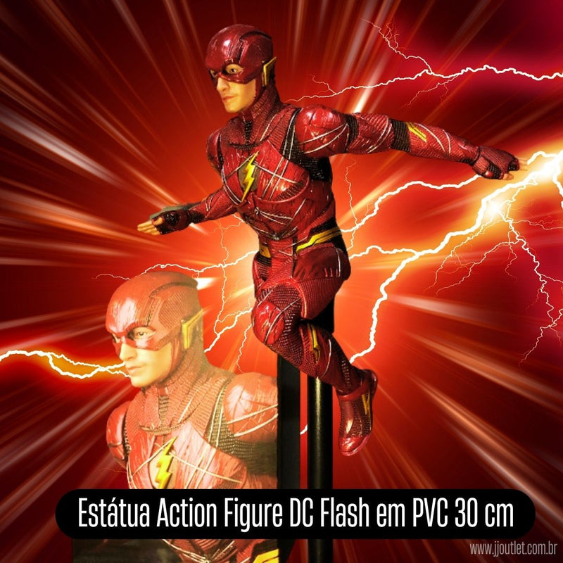 Estátua Action Figure DC Flash em PVC 30 cm
