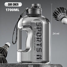 Garrafa de Água Fitness Drop-Proof à Prova de Quedas de 1700ml e 2700ml