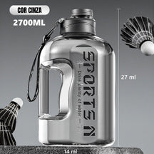 Garrafa de Água Fitness Drop-Proof à Prova de Quedas de 1700ml e 2700ml