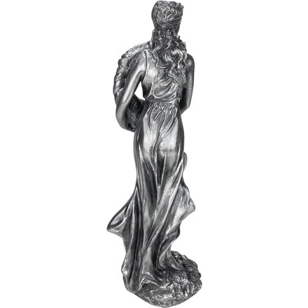 Escultura Grega Deusa da Fortuna Estatueta Mitológica Linha Ônix Ouro Luxo 31 cm