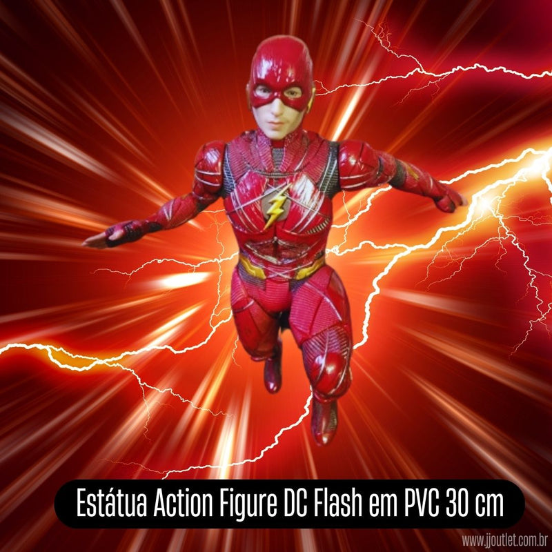 Estátua Action Figure DC Flash em PVC 30 cm