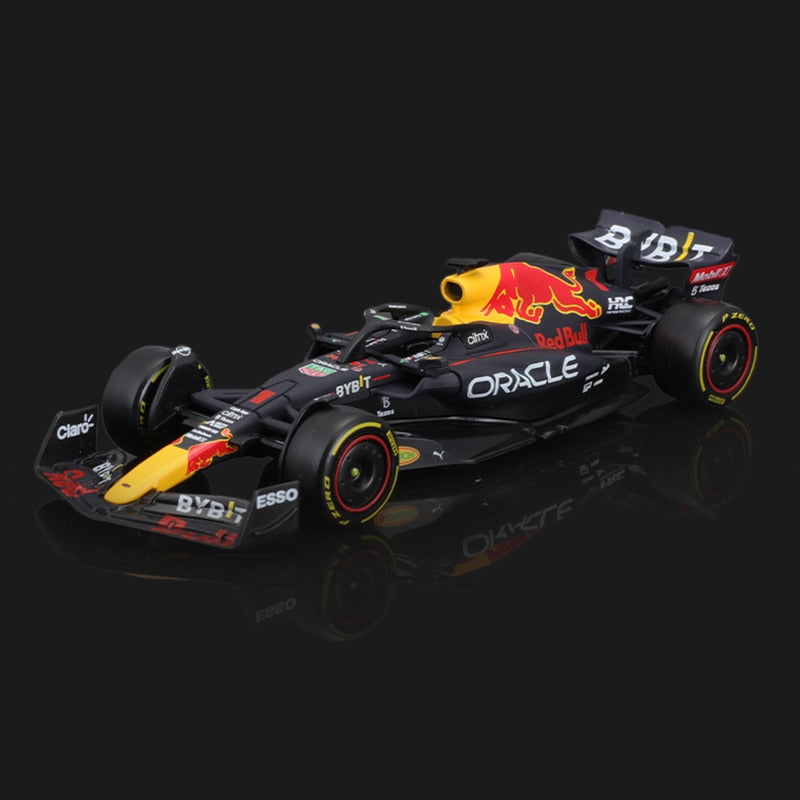 Miniatura Bburago F1 1 43 2022 Red Bull Racing TAG Heuer RB18 1 Verstappen 11 Perez em Liga Leve Fundido Modelo Colecion vel do Campe o 2022 de