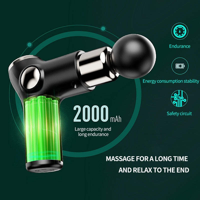 Mini Pistola Máquina de Massageadora e Relaxamento Muscular de Alta Potência Portátil