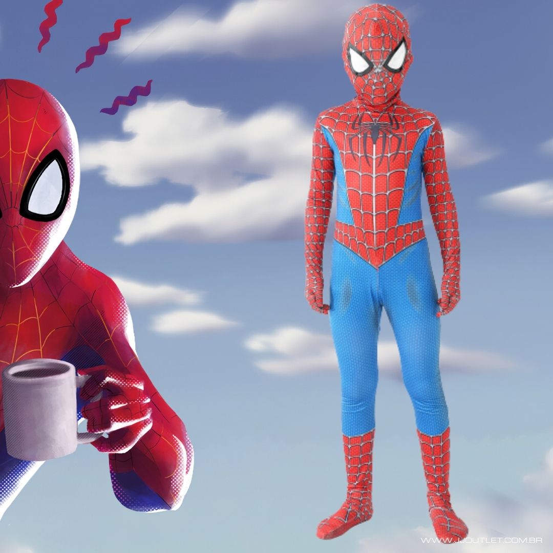 Fantasia Infantil Super-Herói Homem-Aranha