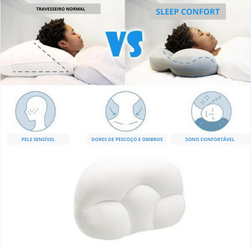 Travesseiro Ortopédico Cervical Sleep Confort Sono Perfeito